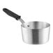 A silver Vollrath Wear-Ever saucepan with a black handle.