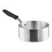 A silver Vollrath Wear-Ever sauce pan with a black handle.