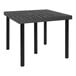 A black square Benchmaster platform display with metal legs and a metal grid top.