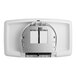 A Koala Kare stainless steel baby changing station with a matte black metal frame.