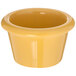 A Carlisle honey yellow melamine ramekin.