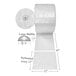 A roll of Lavex large perforated bubble wrap with measurements.