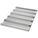 A Chicago Metallic metal sheet tray with 5 French bread compartments.