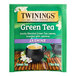 A green package of Twinings Green Tea with Jasmine Tea Bags.