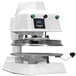 A white Proluxe Impact X1 heavy-duty pizza dough press with a digital display.