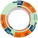 A roll of Shurtape Green Painter's Tape with green and orange stripes.