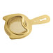 A Barfly gold metal spring strainer with a fine mesh and handle.