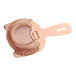 A Barfly copper strainer with a wire mesh handle.