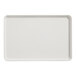 An American Metalcraft cream melamine rectangular plate with a white background.
