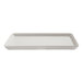 An American Metalcraft cream melamine rectangular plate with a black border.