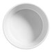 An American Metalcraft Unity mocha melamine bowl on a white surface with a circular shadow.