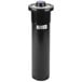 A black San Jamar EZ-Fit cup dispenser with a blue button.