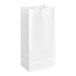 A white paper bag with black lines.