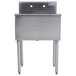 An Advance Tabco stainless steel utility sink with legs.