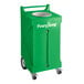 A green PourAway Cadet rectangular liquids disposal receptacle with wheels.