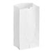 A white rectangular paper bag with a handle.