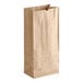 A brown paper bag with a white background.