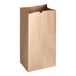 A brown paper bag with a white background.