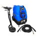 A blue U.S. Products Neptune 1200 carpet extractor with hoses.