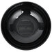 A close-up of a black Cambro Camwear round ribbed bowl.