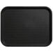 A Carlisle black plastic fast food tray.