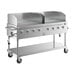 A Backyard Pro stainless steel outdoor grill with two burners.