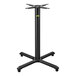A FLAT Tech black metal table base for a counter height table.