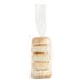 A white plastic bag with a stack of Lender's pre-sliced plain bagels inside.