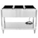 A stainless steel Vollrath ServeWell electric hot food table with three sealed wells.