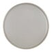 A Cal-Mil Hudson white melamine plate with a raised rim.