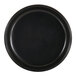 A small, round, black melamine ramekin with straight sides.