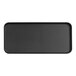 A black rectangular Cal-Mil melamine tray with raised edges.