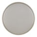 A white Cal-Mil melamine plate with a raised rim.