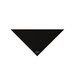 A black triangle-shaped cloth with a white logo.