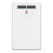 A white rectangular Eccotemp natural gas tankless water heater with a logo on it.