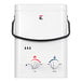 A white rectangular Eccotemp L5 propane water heater with knobs and dials.