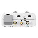 A white Eccotemp L5 portable tankless water heater with buttons and switches.