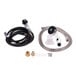An Eccotemp portable outdoor tankless water heater with a shower head and hose.
