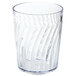 A clear GET Tahiti plastic tumbler with a curved design.