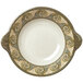 A white melamine bowl with a mosaic pattern on it.