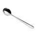 A Hepp Carlton stainless steel solid serving spoon with a long handle.