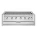 A stainless steel Crown Verity built-in grill with four burners and knobs.
