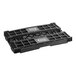 A black plastic vented crate with the text "Choice Black Vented Collapsible Crate" in white.