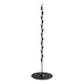 A black metal Choice freestanding chip rack with pegs.
