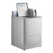 A white Encore commercial top load washer with a digital display on the lid.