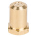 An Avantco brass hood orifice with a gold nut.