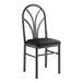 A Lancaster Table & Seating black chair with black fabric seat and back.
