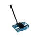 A blue and black rectangular machine skate with blue handles.