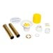 The white plastic Oatey PVC freestanding tub drain kit with a yellow center.