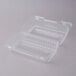 Two Durable Packaging clear hinged lid plastic containers.